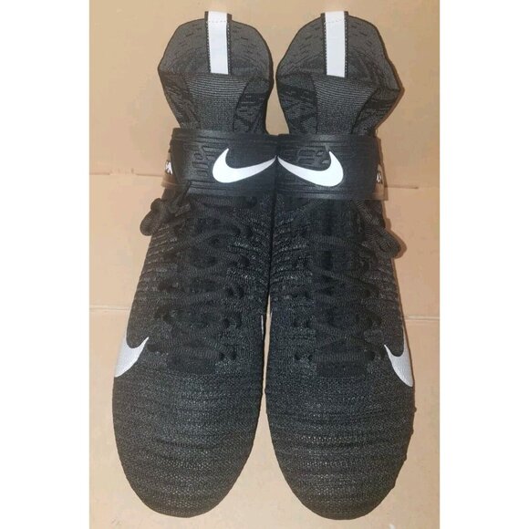 NIKE ALPHA MENACE ELITE 2 FLYKNIT FOOTBALL BLACK MEN\'S SIZE 12 NEW main image 6
